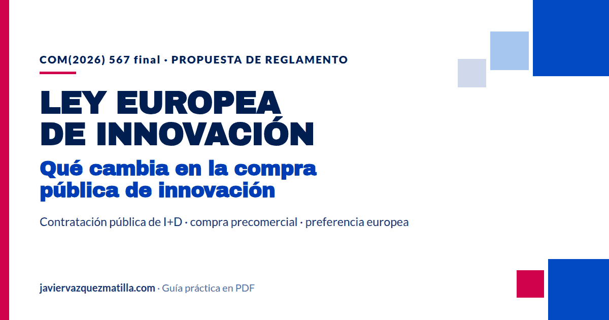 Compra pública de innovación en la Ley Europea de Innovación: guía práctica en PDF