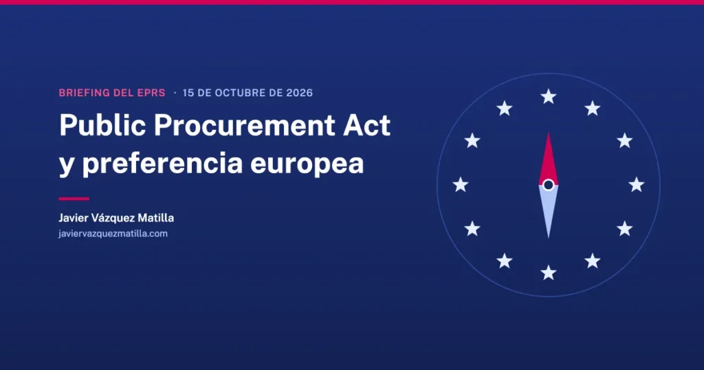 Public Procurement Act y preferencia europea: briefing del EPRS de 15 de octubre de 2026