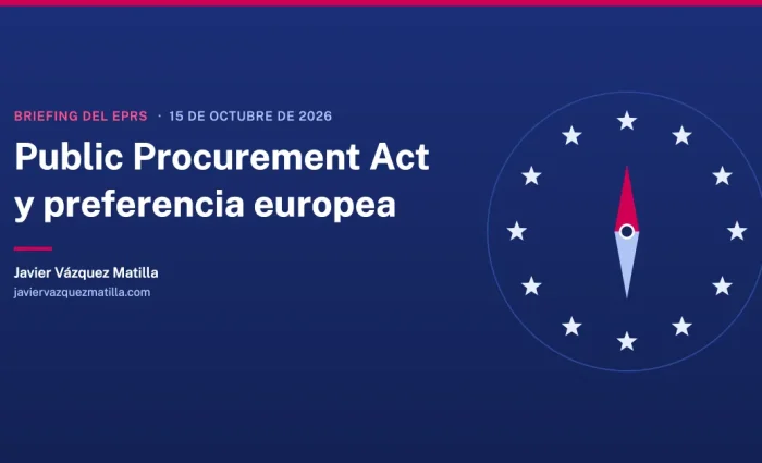 Public Procurement Act y preferencia europea: briefing del EPRS de 15 de octubre de 2026