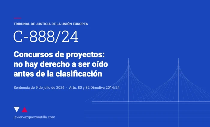 Sentencia del TJUE C-888/24 sobre concursos de proyectos